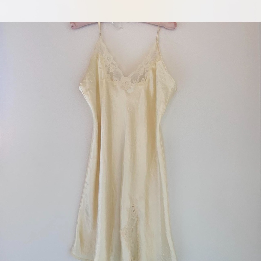 Elegant Cream Lace Slip Dress